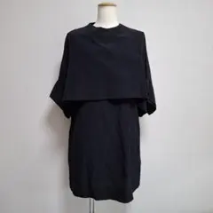 コス　シルク混膝丈ワンピース　ドルマンスリーブのサムネイル