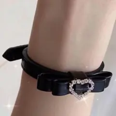 ◎ブレスレット　ハート　地雷　サブカル　フェイクレザー ハート 量産型