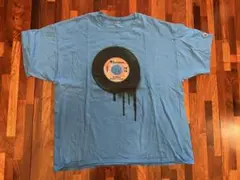 Champion 水色 2XL Tシャツ レコードデザイン