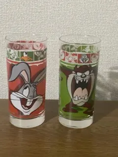 ルーニーテューンズ バッグスバニー タズマニアンデビル グラス 2個セット