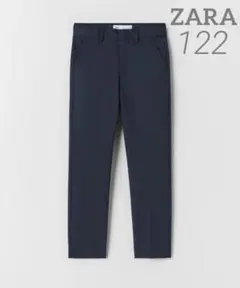 ZARA キッズ 新品 プレーン スーツ パンツ 122 ネイビーブルー