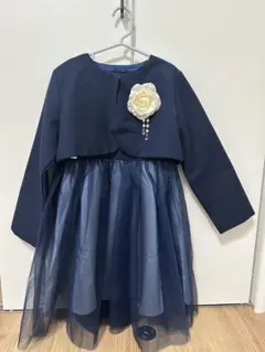 キッズ フォーマルドレス ボレロ セット ネイビー