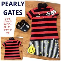 PEARLY GATES ロゴワッペンポロシャツ1と総柄ショートパンツ0セット