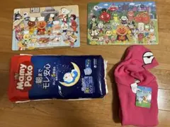 【未開封品】マミーポコ　夜用ビック28枚入り＋未使用トレーナー・中古パズルセット