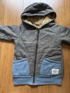 BREEZE フリースパーカー サイズ130 グレー/青