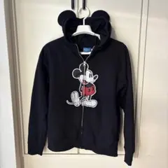 ディズニー公式　ミッキー柄パーカー 裏ボア