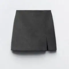 【新品未使用】ZARA スリットディテールスコート　グレー