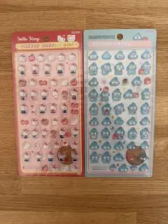 正規品ハローキティ・ハンギョドン ボンボンドロップシール2シートセット