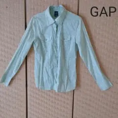 GAP 花柄ブラウス グリーン