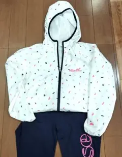 ellesse フード付ウインドブレーカー上下セット140 女子 春夏