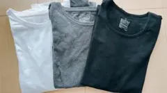 無印良品コットン長袖Tシャツ3枚セット Sのサムネイル