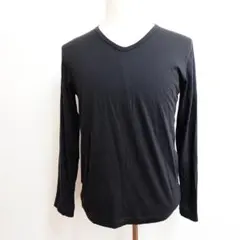 トゥモローランド 長袖 Vネック Tシャツ 黒 Lサイズ ロンT