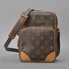 ルイヴィトン◇アマゾン ショルダーバッグ モノグラム レザー 内ベタ無しブラウン