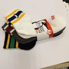 chums 3足　セット　ボーダー　クルー　ソックス　くつ下　CH06-1131