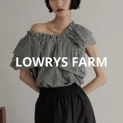 【新品未使用】LOWRYS FARM アシメフリルギャザーブラウス