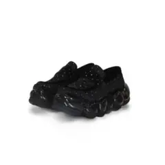 grounds限定品　光沢のある黒のローファー・バブルソール　24サイズ grounds限定品 光沢のある黒のローファー・バブルソール 24