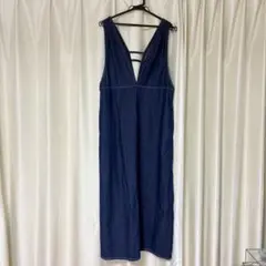 ジャンパースカート　ネイビー　ワンピース　デニム