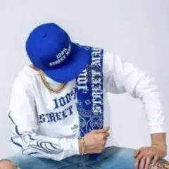 PHATRANK バンダナ ブルー ペイズリー