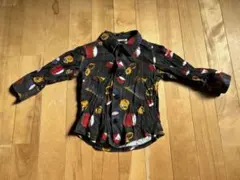 音楽デザイン ボタン付きシャツ