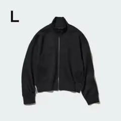 L UNIQLO ユニクロ ドライスウェットリラックスブ ルゾン ブラック