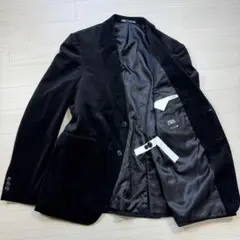 極美品 ZARA 大きい XL ベルベット ベロア テーラードジャケット 黒