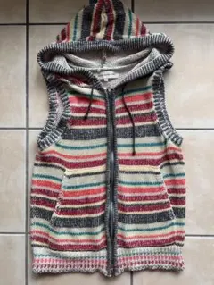 BROWN'S GENERAL STORE フード付きニットベスト Mサイズ