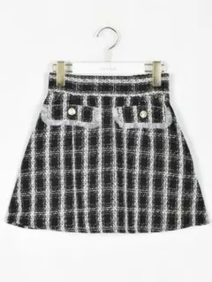 evelyn チュールフリルツイードスカート