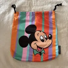 Disney Mickey Mouse 巾着袋 ストライプ柄のサムネイル