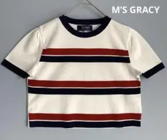美品☆M’S GRACY エムズグレイシー 半袖サマーニット ショート丈 日本製のサムネイル