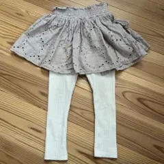 バースデイ mamaraku ベージュ 刺繍スカート レギンス キュロット