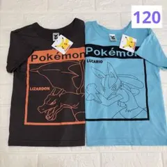 ポケモン　半袖Tシャツ2枚組　サイズ120㎝　リザードン　ルカリオ