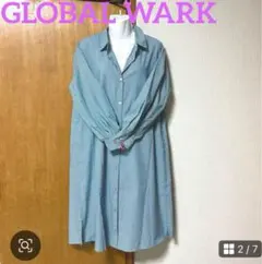 グローバルワーク　シャツワンピース