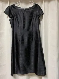【新品・未使用】レディース　ワンピース 黒 フォーマル　Lサイズ 半袖