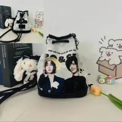 肖戦 王一博 ラムレザー+テクニカルツイル ショルダーバッグ 3点セット❣️確認用