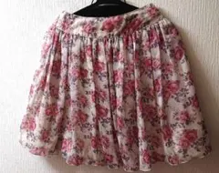 【期間限定】レストローズ 花柄スカート ピンク 女子力高め♡