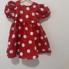 ミニーちゃん風　半袖ワンピース