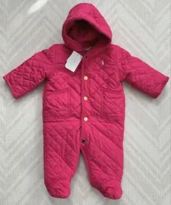 新品未使用 ラルフローレン カバーオール 60cmピンク　防寒