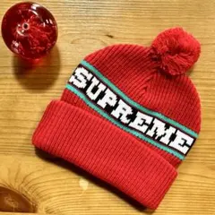 Supreme Big Stripe Beanie Red S Box Logo