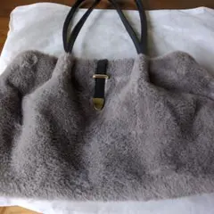 グレー ファー ハンドバッグ美品