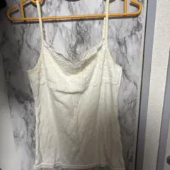 ◯アイボリー レース付きキャミソール Mサイズ