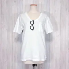【SUPERTHANKS】半袖Tシャツ カットソー メガネワッペン カジュアル