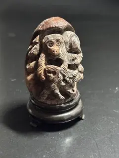 傘 雨蛙 木彫根付 蛙 彫刻 根付 遺品整理 骨董品 アンティーク 骨董 傘 雨蛙 木彫根付 蛙 彫刻 根付 遺品整理 骨董品 アンティーク 骨董