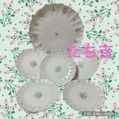 たち吉 リッチフィールド 小花柄 ケーキ皿セット 大皿1枚 小皿5枚