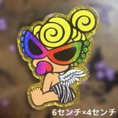 ヒステリックミニアクリルパーツ　ヒスミニ　 ラメ入り　6×4