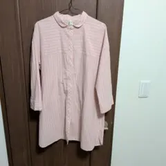 ゴールデンベア。丸襟。バック。リボン紐。春夏。爽やかチュニックシャツのサムネイル