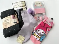 新品　靴下　tutu anna マイメロディ　五本指ソックス　ひざ下ソックス
