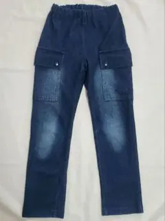 ムージョンジョン ダークブルー カーゴパンツ 110