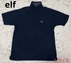 elf エルフ ハーフジップ ポロシャツ ゴルフウェア ネイビー Lのサムネイル