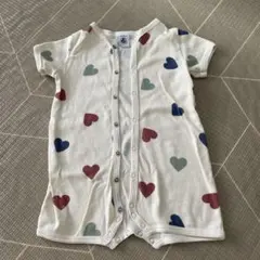 PETIT BATEAU ベビー ロンパース 67cm ハート柄のサムネイル