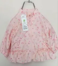 花柄フリルジャケット 80cm ピンク